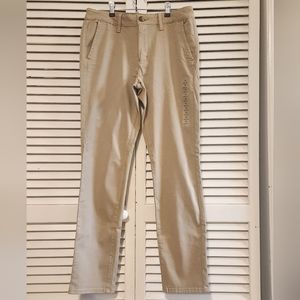 AEO Super Stretch Skinny Khaki Tan Pants 12 NWT